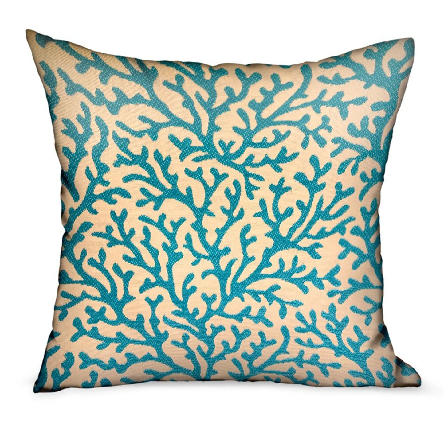 Marlin Vines Blue, Cream Floral Luxury Throw Pillow