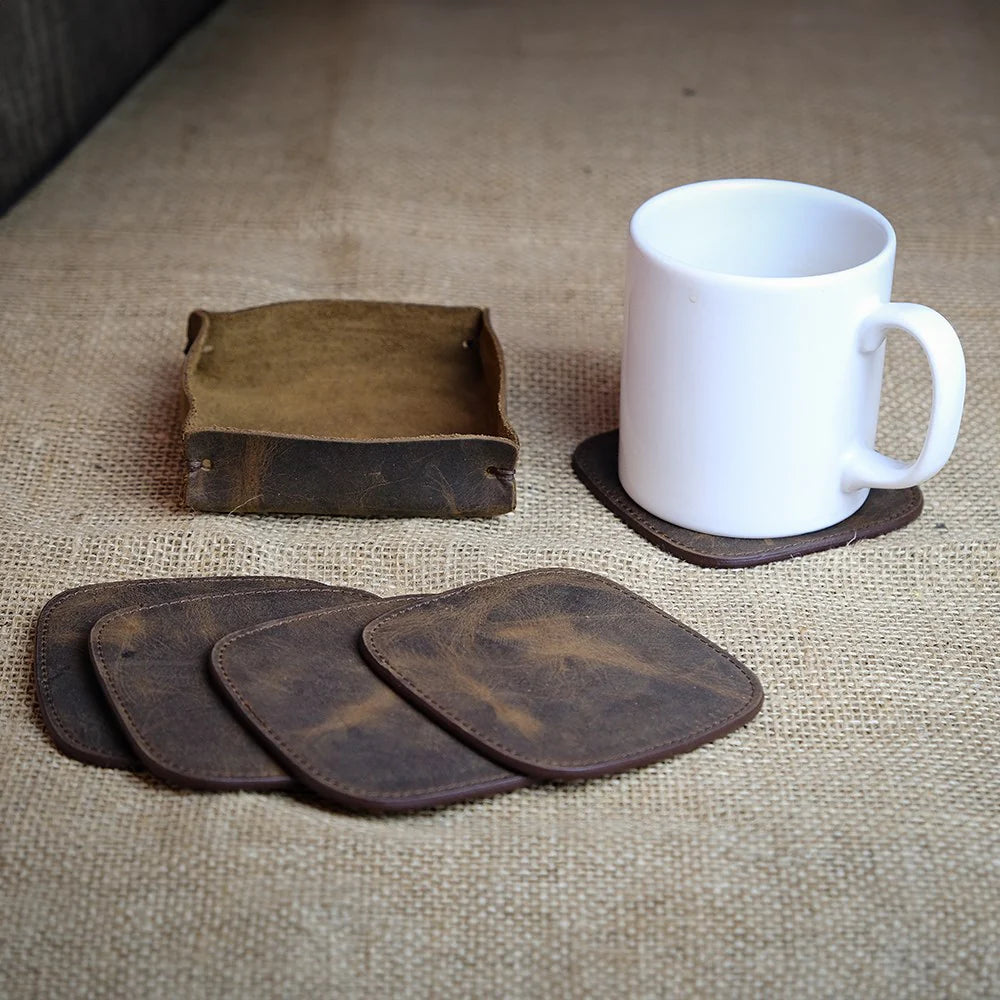 Kurtuba- Genuine Leather Luxury Coasters