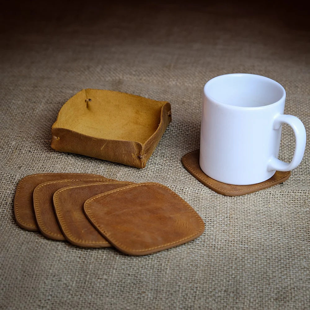 Kurtuba- Genuine Leather Luxury Coasters