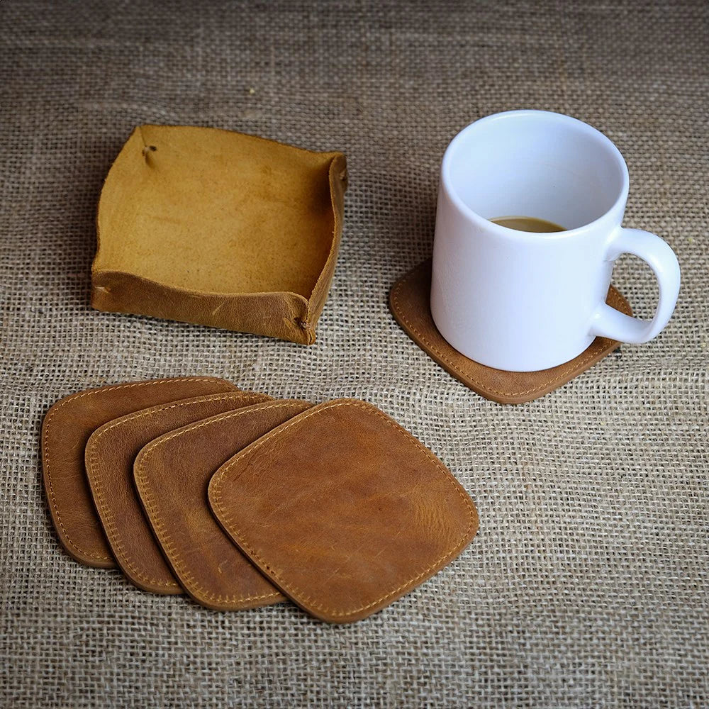 Kurtuba- Genuine Leather Luxury Coasters